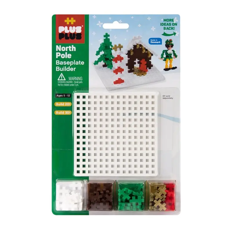 Plus-Plus Base Plate: North Pole Edition – Compatible Building Toy Starter Set 1