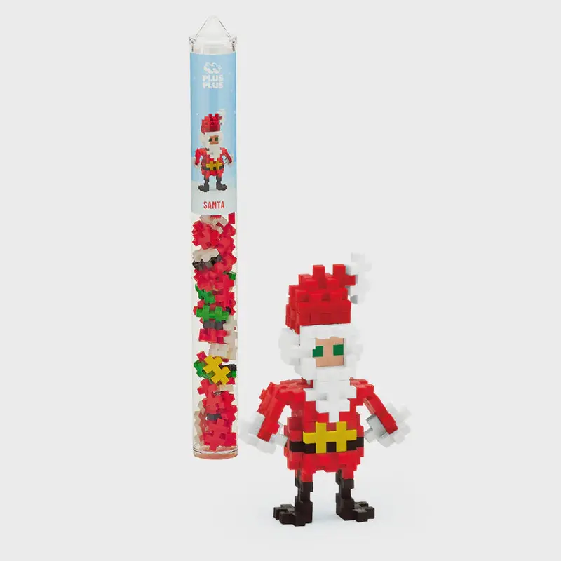 Plus Plus Holiday Tube Set: Santa Figure Construction Kit 1