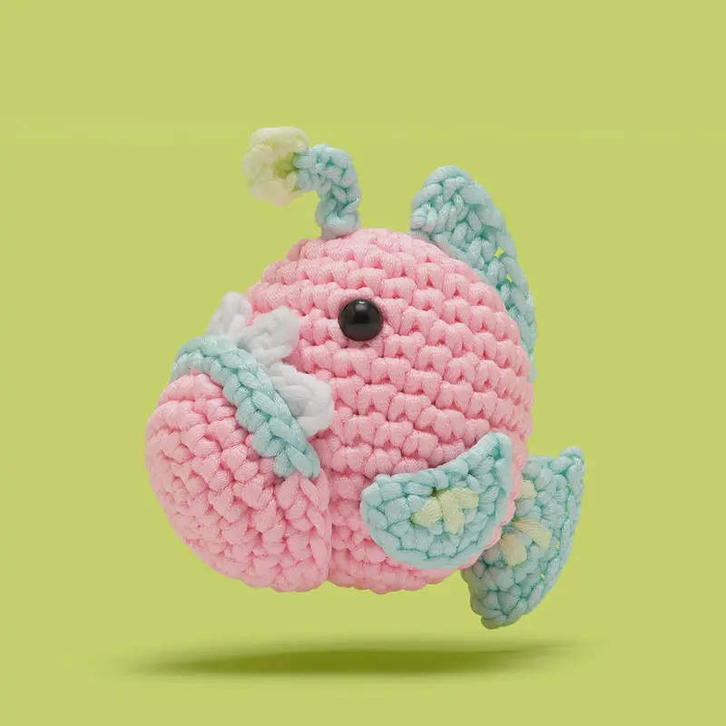 Poe The Angler Fish: Deep-Sea Crochet Plush Kit 1