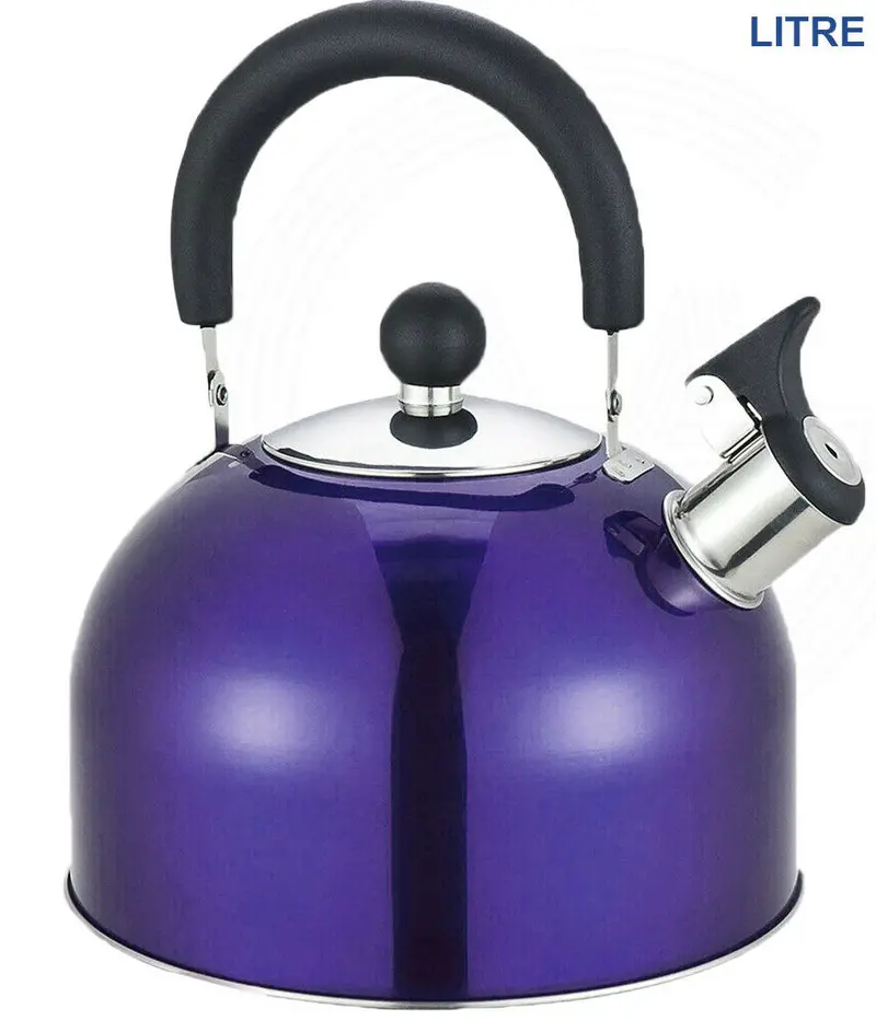 Prima 2.5L Whistling Stainless Steel Kettle In Purple 1