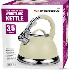 Prima 3.5L Cream-Finish Whistling Kettle 1
