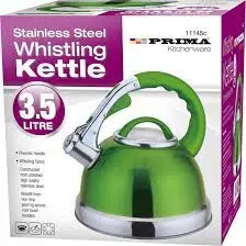 Prima 3.5L Emerald Green Whistling Kettle 1