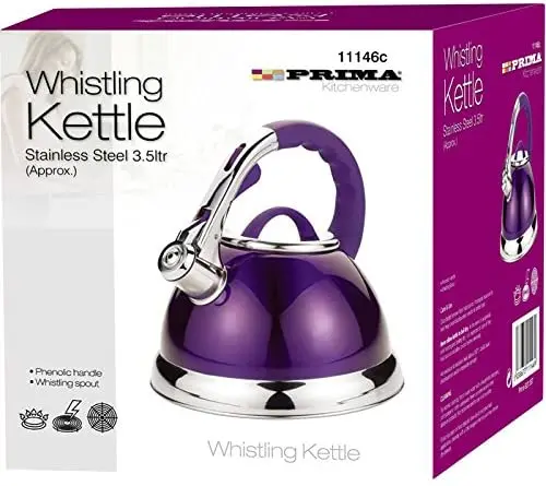 Prima 3.5L Purple Stainless Steel Whistling Kettle 1