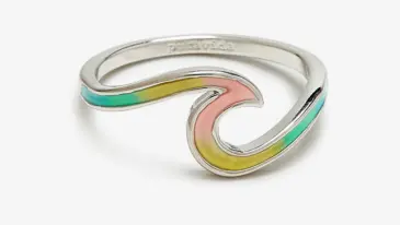 Pura Vida Silver Tie-Dye Wave Stackable Ring 1