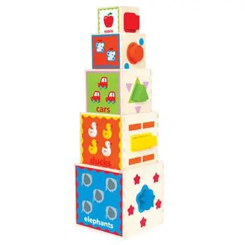 Pyramid Of Play Wooden Stacking & Balancing Game 1