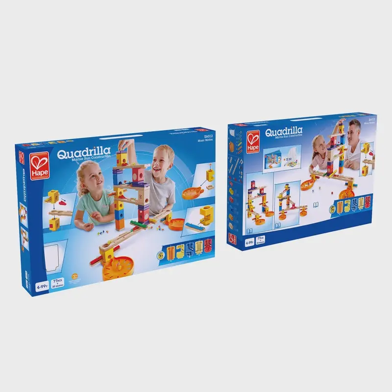 Quadrilla Music Motion Set: Motorized Marble Run With Sound Features 1