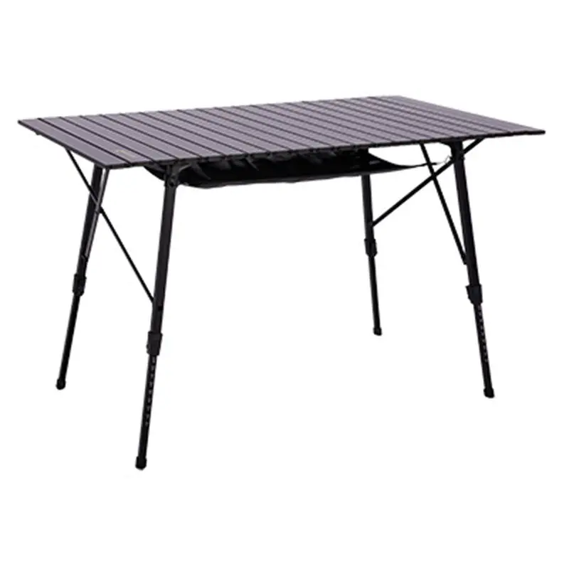 Quest Colliford Slatted Lightweight Camping Table – Compact, Black Folding Table 1