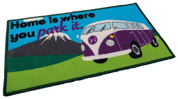 Quest ‘Home Is Where You Park It’ Camper Van Coir Door Mat 1