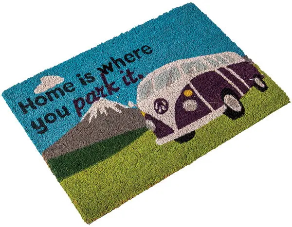 Quest ‘Home Is Where You Park It’ Camper Van Coir Doormat 1