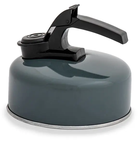 Quest Olton 2L Slate Grey Gas-Compatible Whistling Kettle 1