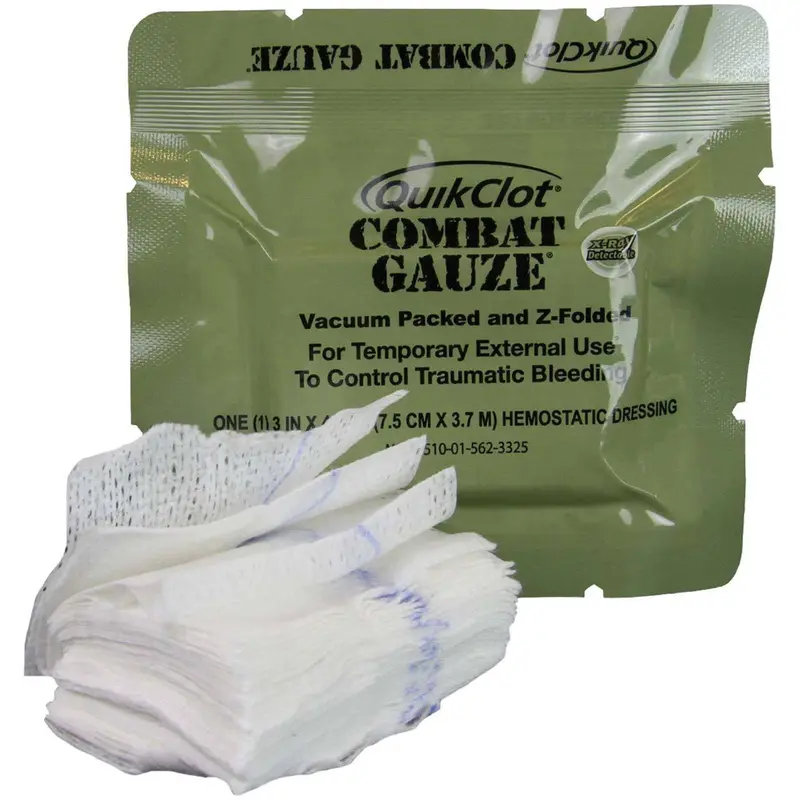 Quikclot Combat Gauze – Z-Fold Military-Grade Hemostatic Dressing 1