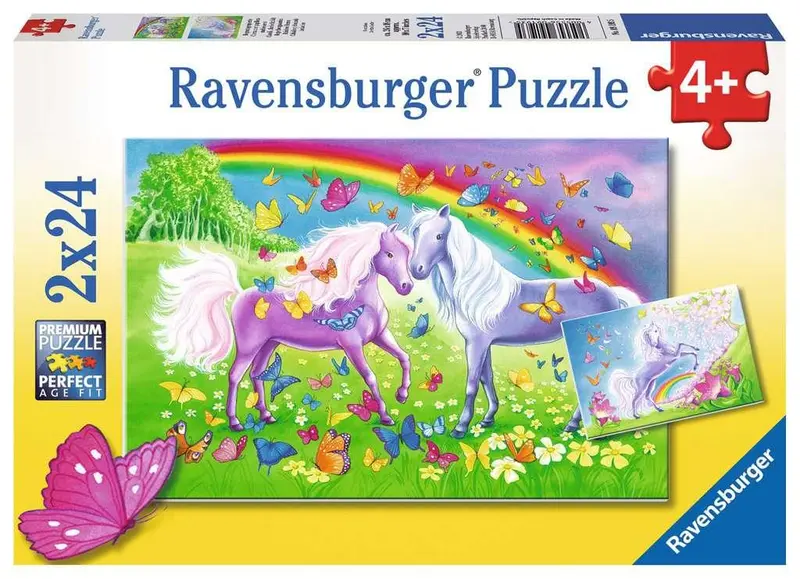 Rainbow Horses Double-Pack 24-Piece Puzzles 1