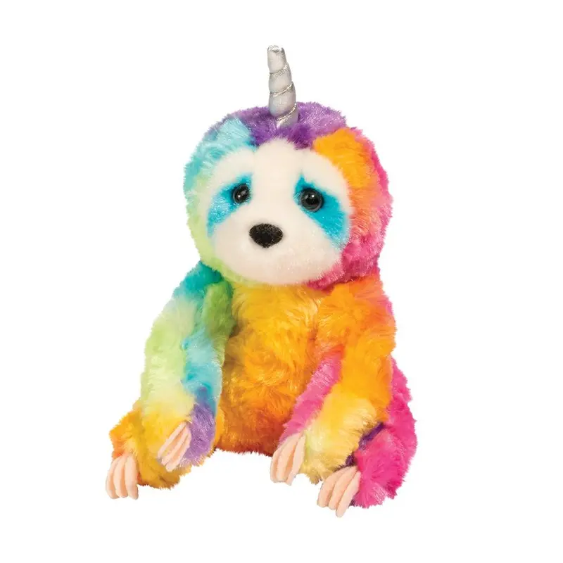 Rainbow Slothicorn: Colorful Mythical Creature Plush Toy 1