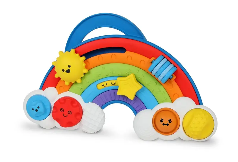 Rainbow-Themed Busy Board For Toddlers 1