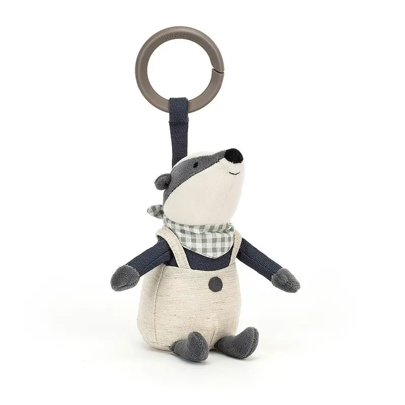Rambler Badger Rattle – Compact Woodland-Themed Infant Toy 1