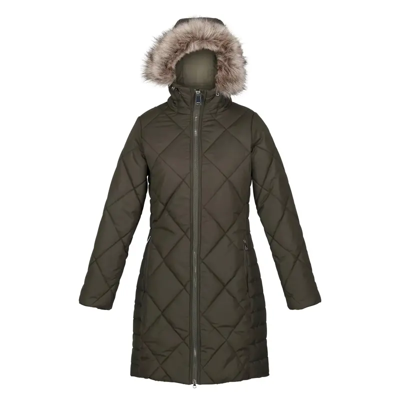 Regatta Fritha Ii Women'S Insulated Parka In Dark Khaki 1