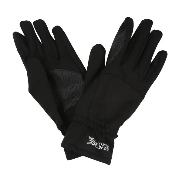 Regatta Unisex Softshell Gloves Iii – Black, Wind-Resistant Design 1