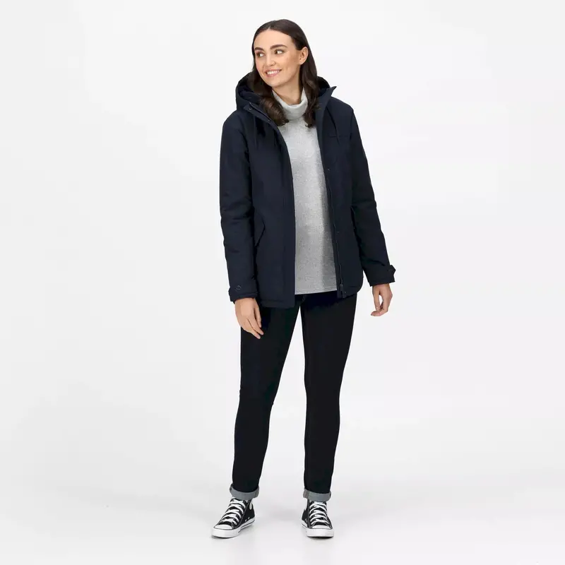 Regatta Women'S Bria Fur-Lined Waterproof Jacket – Navy Outerwear With Warm Lining 1