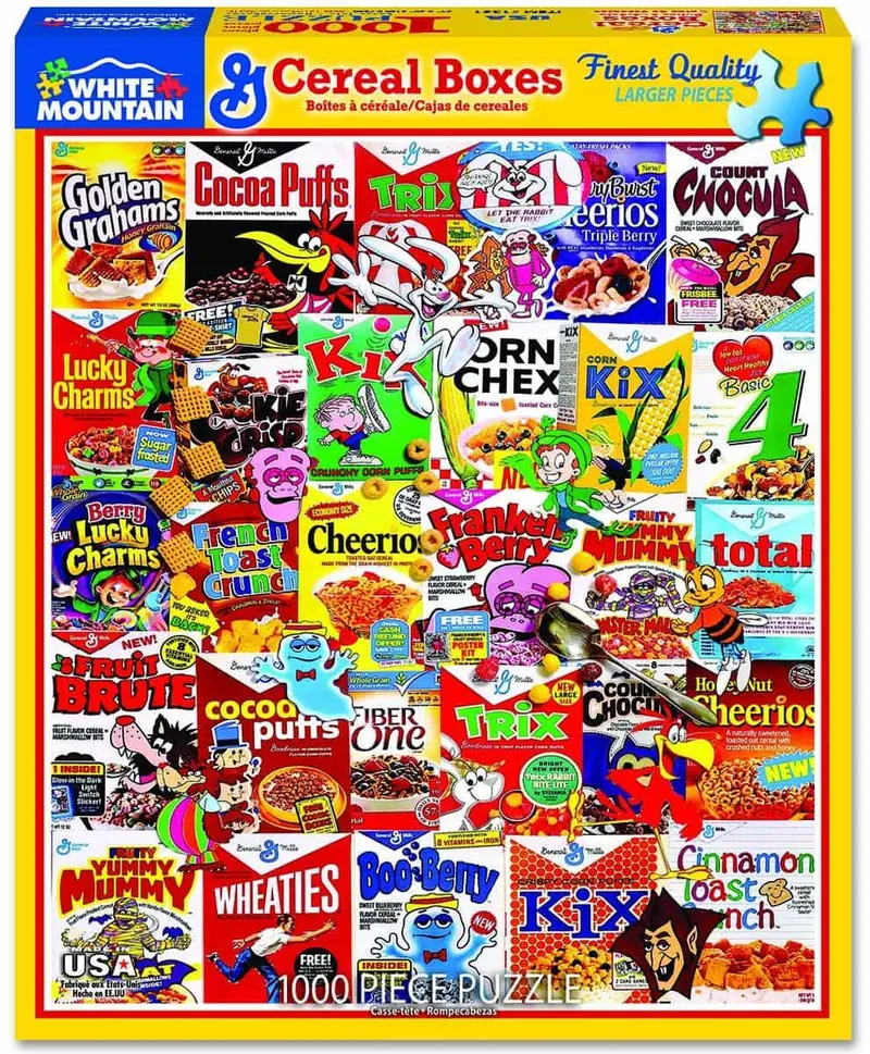 Retro Cereal Boxes 1000-Piece Nostalgic Puzzle 1