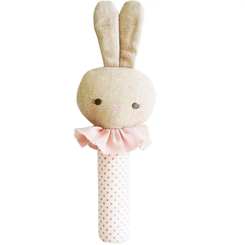 Roberta Bunny Pink Spot Squeaker Toy 1