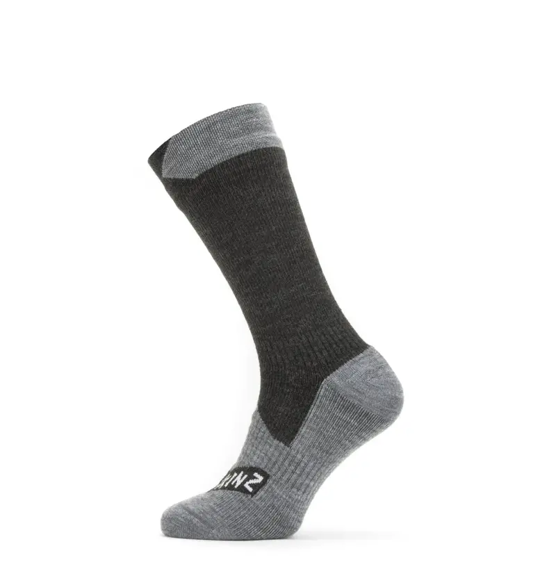 Sealskinz All-Weather Mid-Length Waterproof Socks – Blue/Grey Marl 1