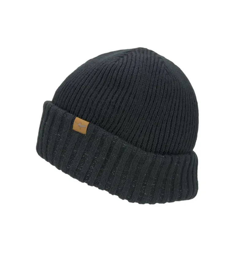 Sealskinz Bacton Roll-Cuff Beanie For Cold Wet Weather – Black 1