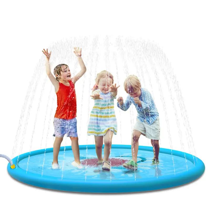 Shark-Themed Inflatable Sprinkler & Splash Mat – Interactive Outdoor Water Play For Kids 1