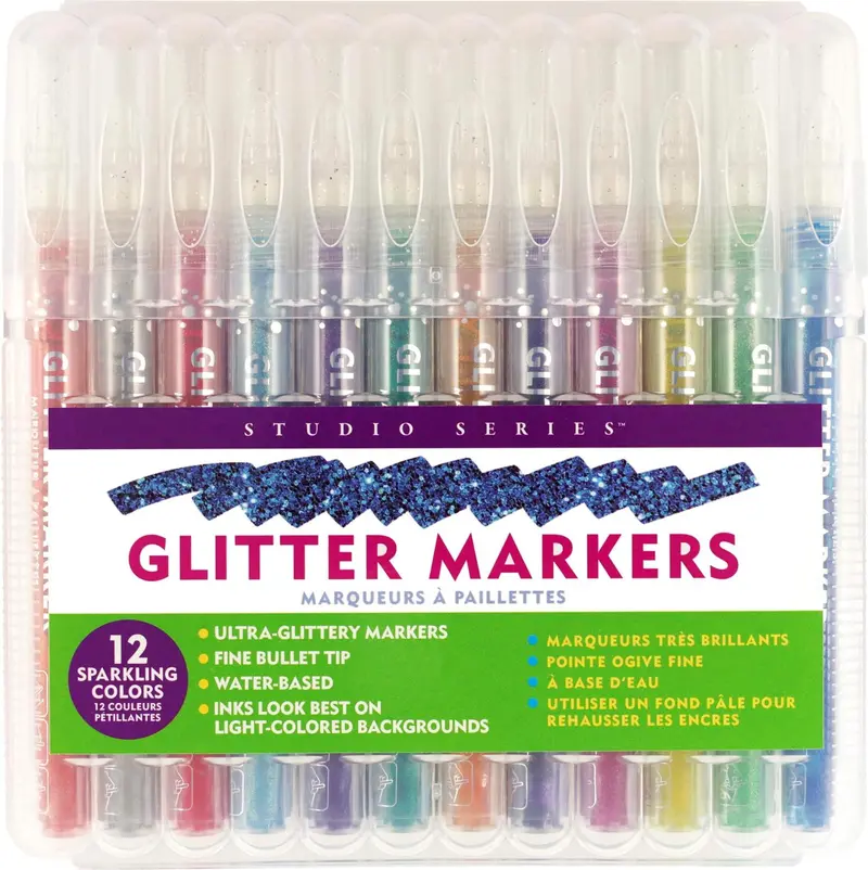 Sparkle Glitter Markers For Kids Art Supplies 1