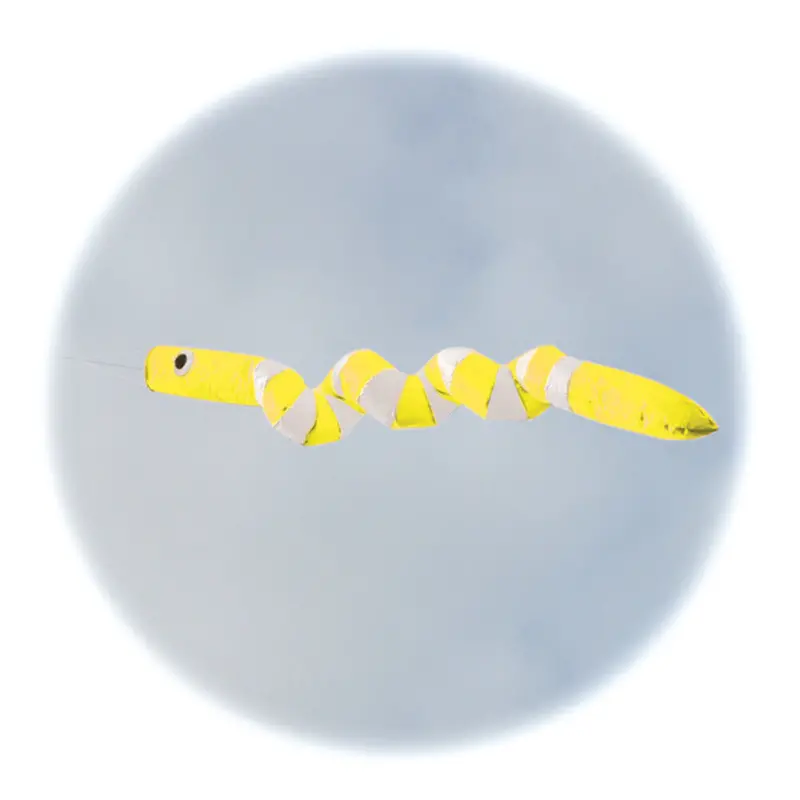 Spirit Of Air Yellow-And-White Snake Spinner Windsock – Uv-Resistant 1