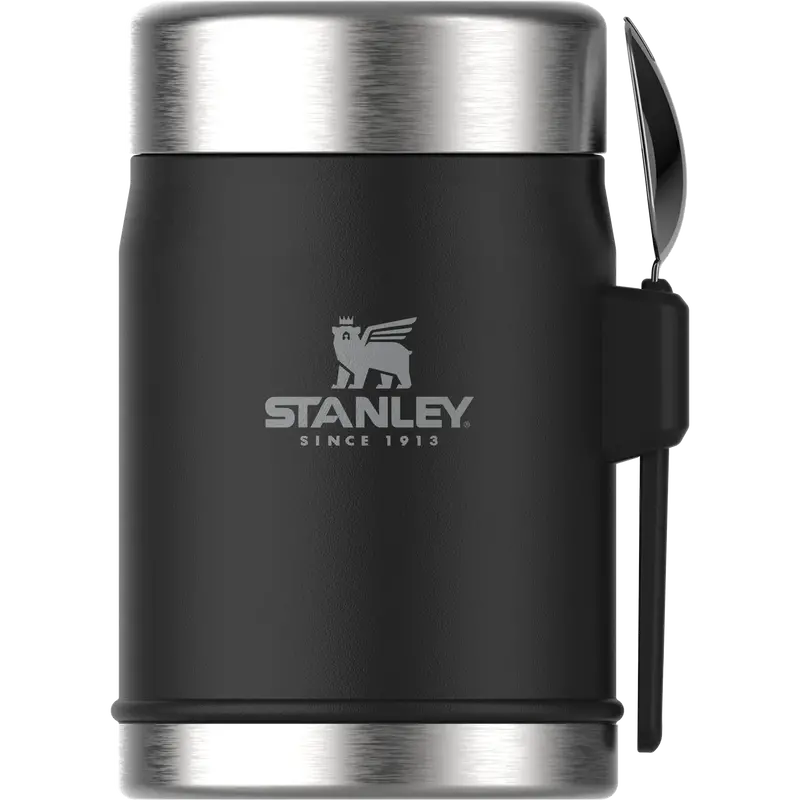 Stanley 0.4L Legendary Food Jar & Spork – Matte Black Pebble Finish 1