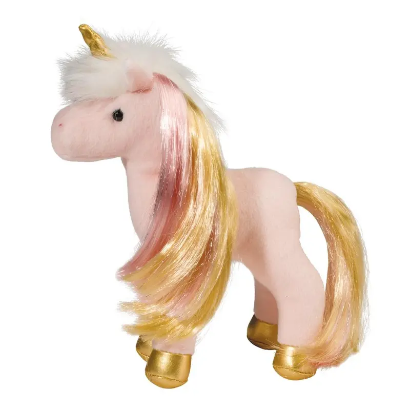 Suki Pink And Gold Unicorn Plush: Sparkling Fantasy Animal Friend 1