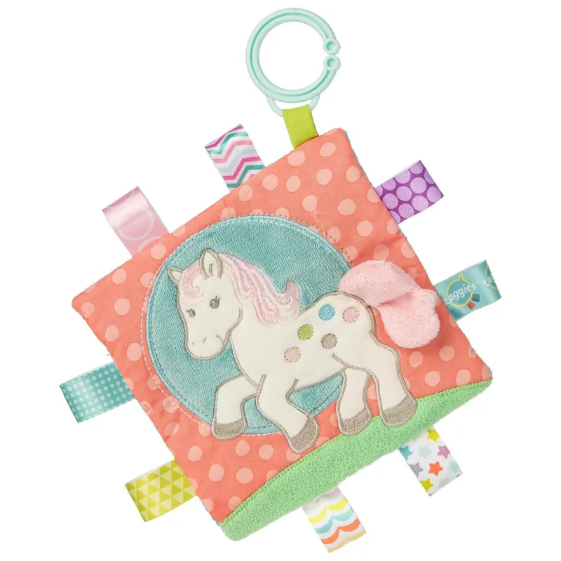 Taggies Painted Pony Crinkle Lovey With Ribbons 1