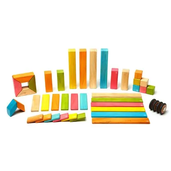 Tegu Tints Magnetic Construction Set – 42-Piece Collection 1