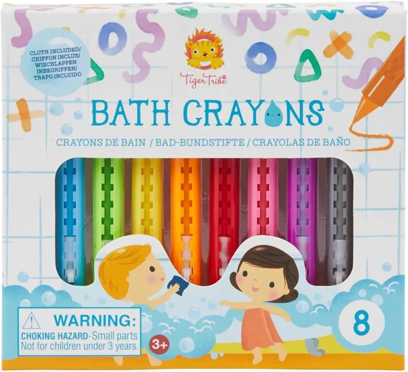 Tiger Tribe Bath Crayons – Non-Toxic, Wash-Off Waterproof Drawing Crayons 1