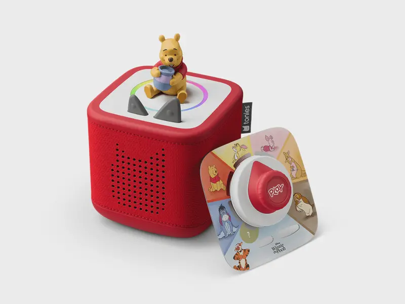 Toniebox 2 Red Playset With Winnie The Pooh Audio Character 1