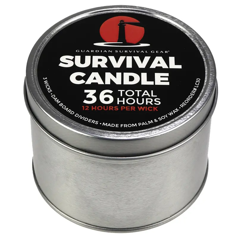 Triple-Wick Emergency Survival Candle – 36-Hour Burn Time, Soy-Blend Formula 1
