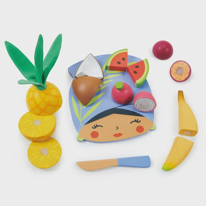 Tropical Fruit Cutting Play Set With Chopping Board 1
