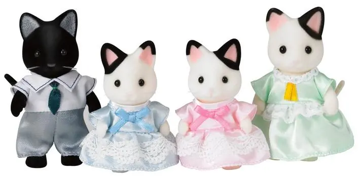 Tuxedo Cat Family Stuffed Animal Set 1