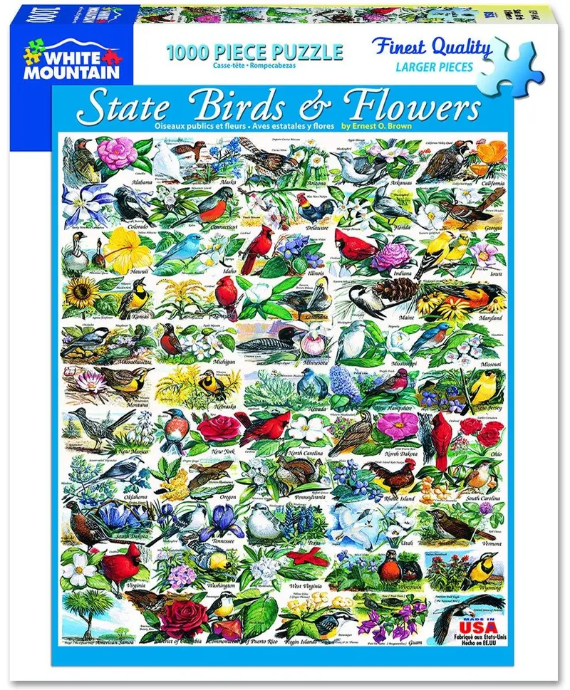 U.S. State Birds And Flowers 1000-Piece Jigsaw Puzzle 1