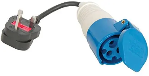 Uk Mains Hook-Up Adapter With Conversion Lead For Caravans 1