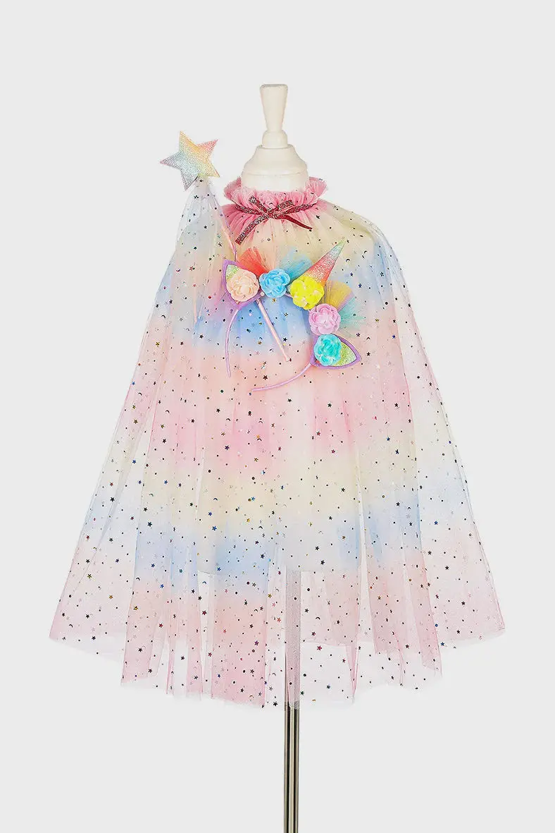 Unicorn Costume Set For Kids Ages 5–7: Cape, Tiara & Wand 1