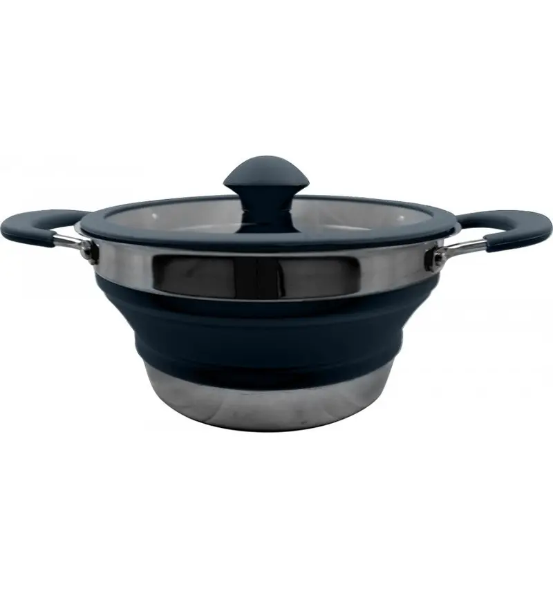 Vango Cuisine 1.5L Collapsible Casserole Pot – Grey, Heat-Resistant 1