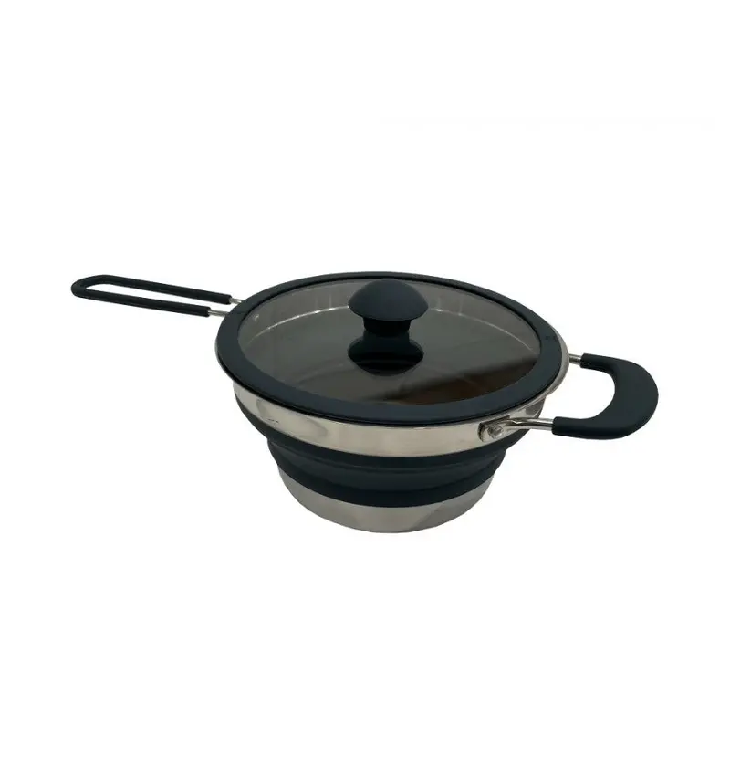 Vango Cuisine 1.5L Folding Cooking Pot – Grey, Lightweight & Stackable 1
