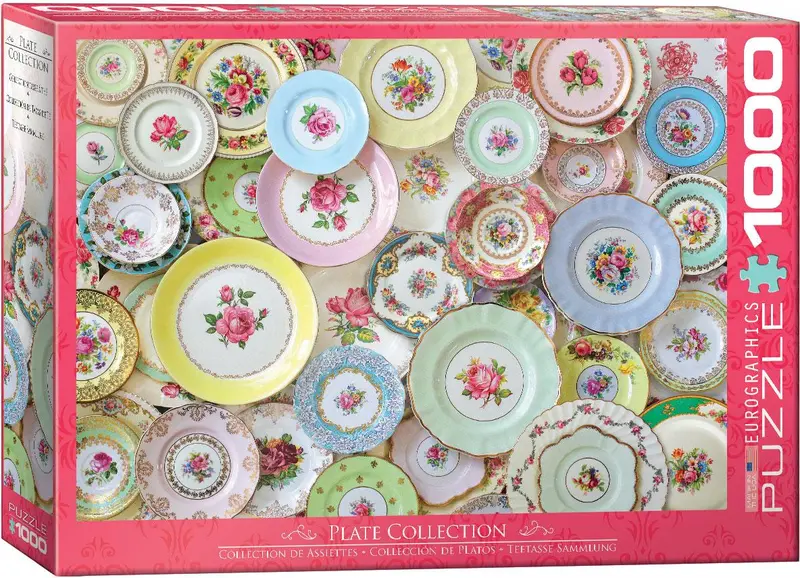 Vintage Plate Collection: 1000-Piece Puzzle 1