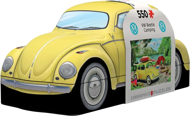 Vintage Vw Beetle Camping-Themed Tin Puzzle – 550 Pieces 1