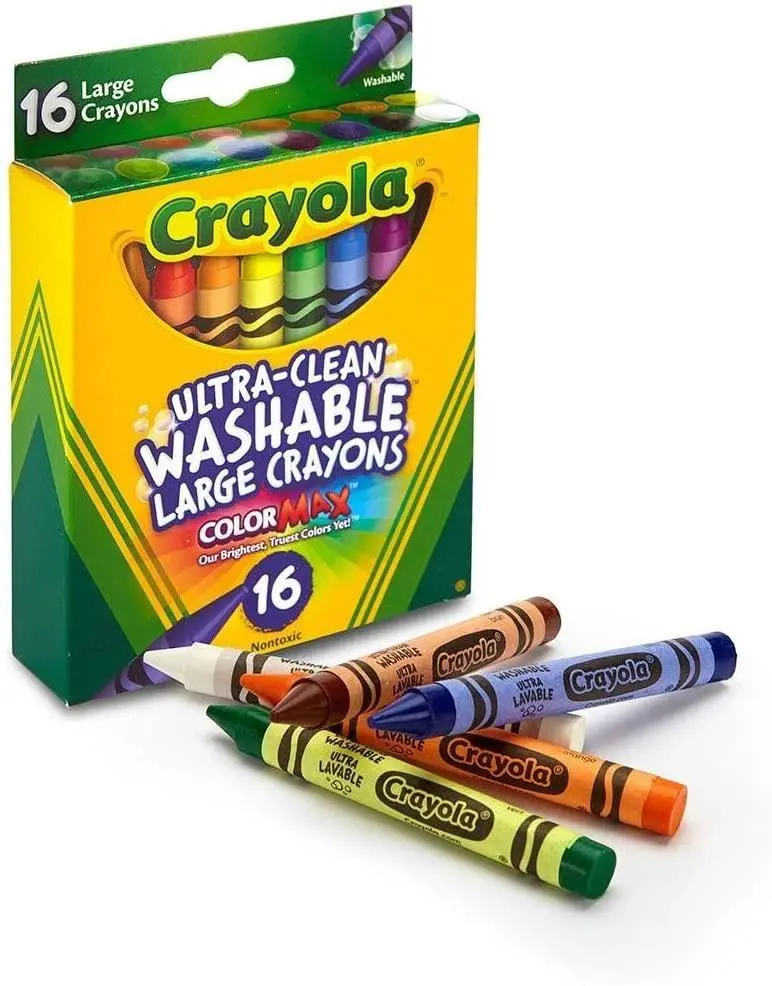 Washable Jumbo Crayons – 16-Count Bulk Set 1