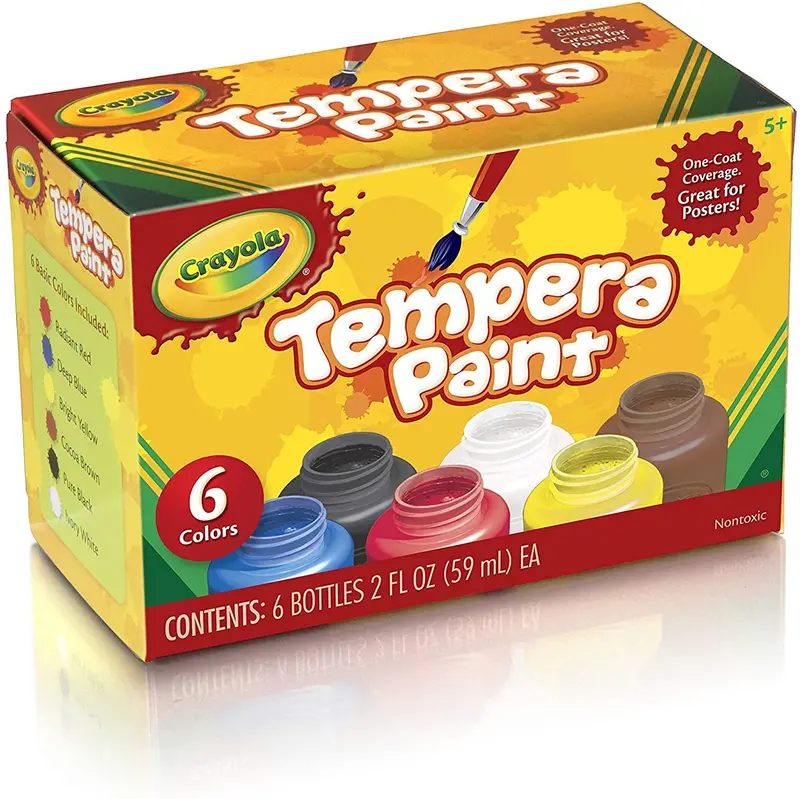 Washable Tempera Paint Set – 6 Vibrant Colors 1