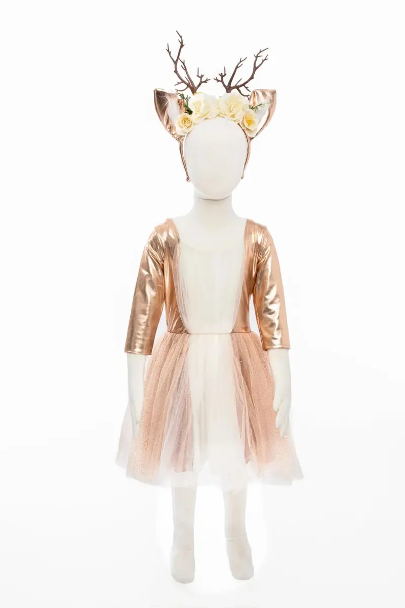 Whimsical Woodland Deer Dress Size 3–4 1