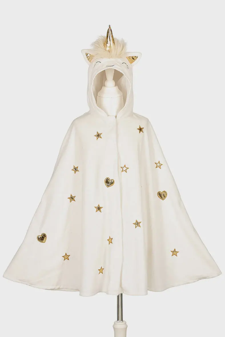 White Unicorn Cape Costume For Children Ages 4–8 1