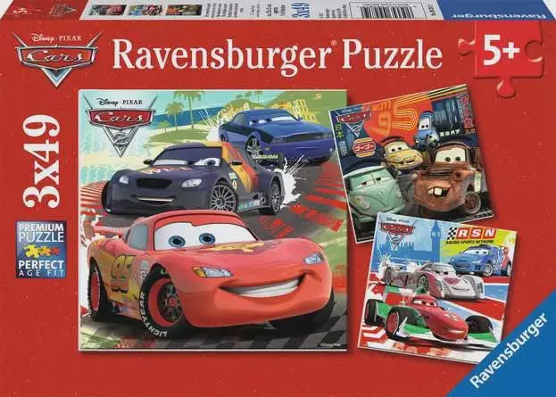 Worldwide Racing Fun: 3-Pack, 49-Piece Puzzles Each 1